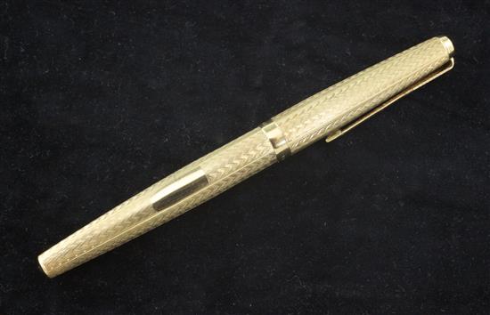 An 18ct gold Parker Presidential fountain pen,